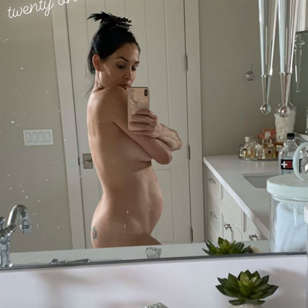 In Pictures: Wwe Superstar Nikki Bella Shares Naked 21St Week Pregnancy Selfie 2 In Pictures: WWE Superstar Nikki Bella Shares Naked 21st Week Pregnancy Selfie 2